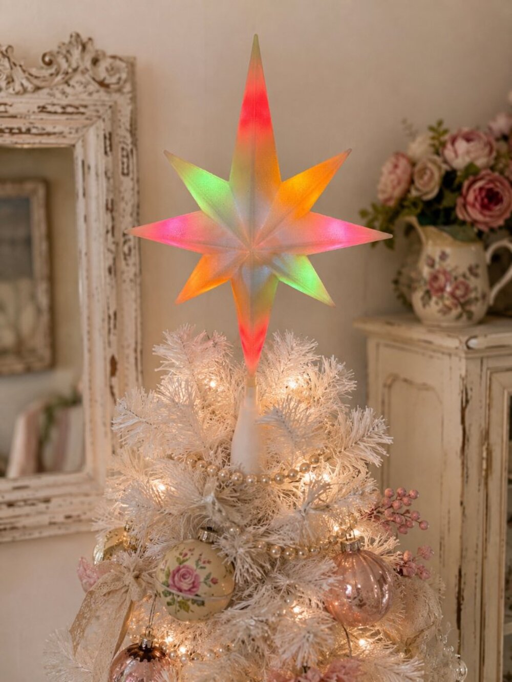 Vintage Universal Lites Star of Bethlehem Illuminated Christmas Tree Topper 14.5